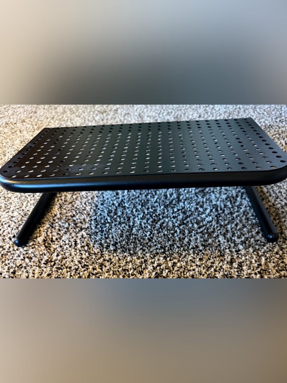 EUC Black Perforated Metal Laptop Riser Stand